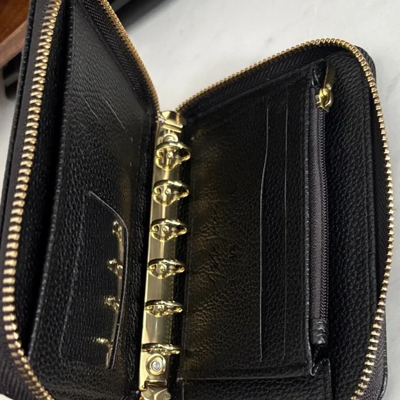 Black Textured Zip Wallet - Picture 2 of 6